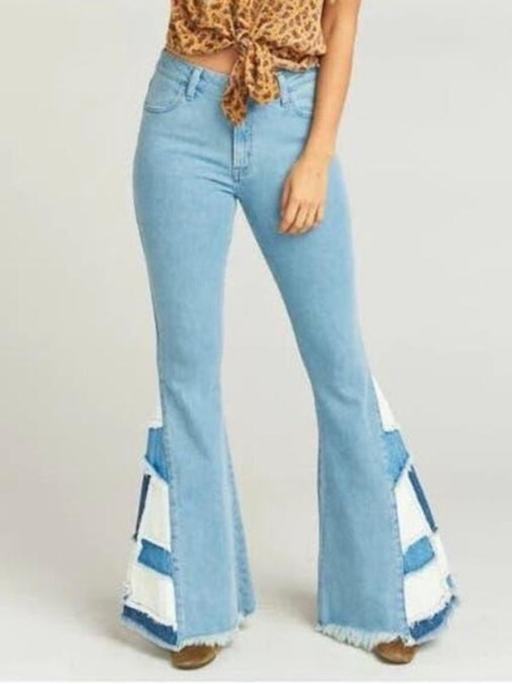 Show Me Your Mumu Woodstock Flare Bell Bottom Jeans